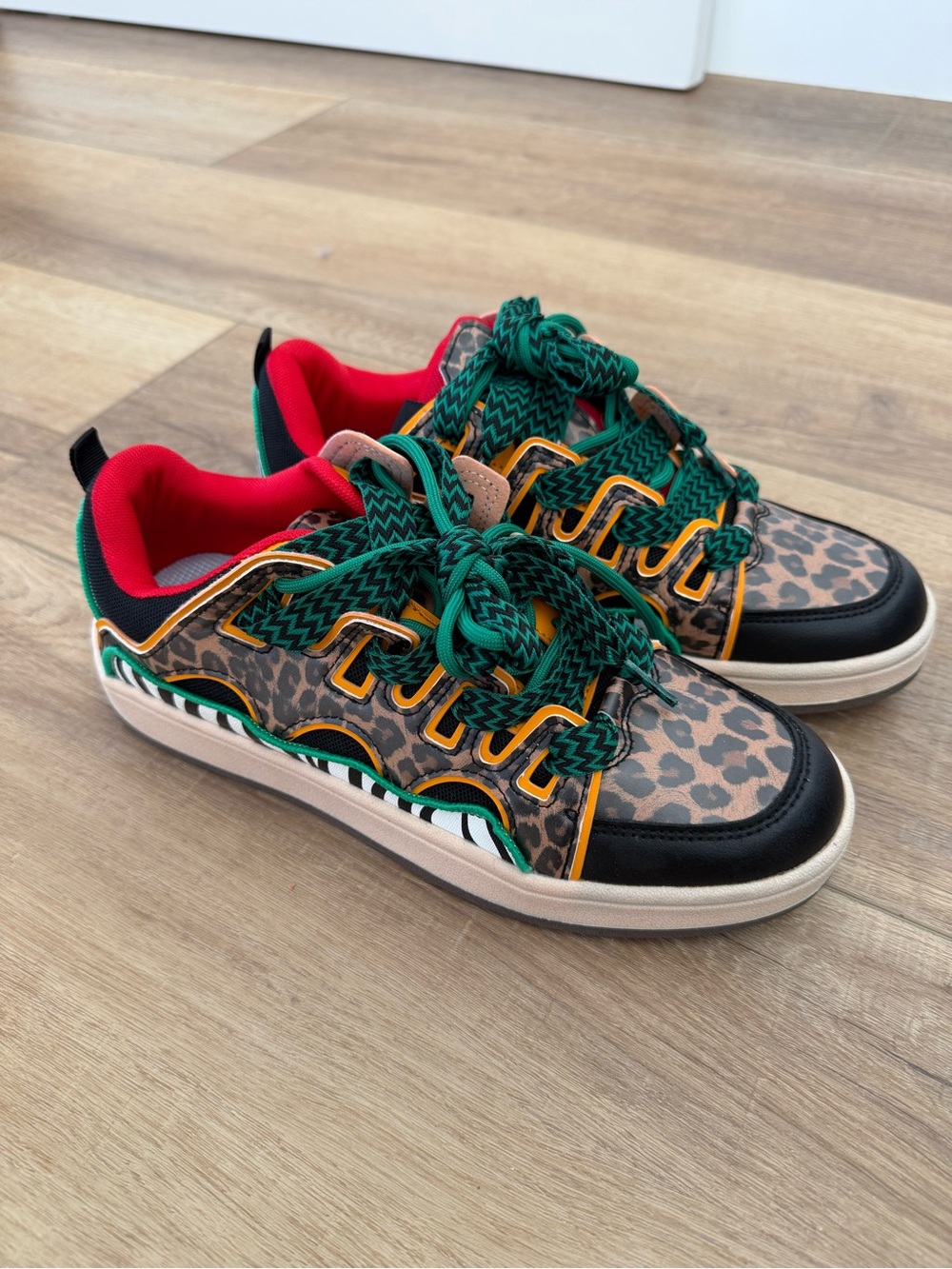 Cheetah print skater shoes